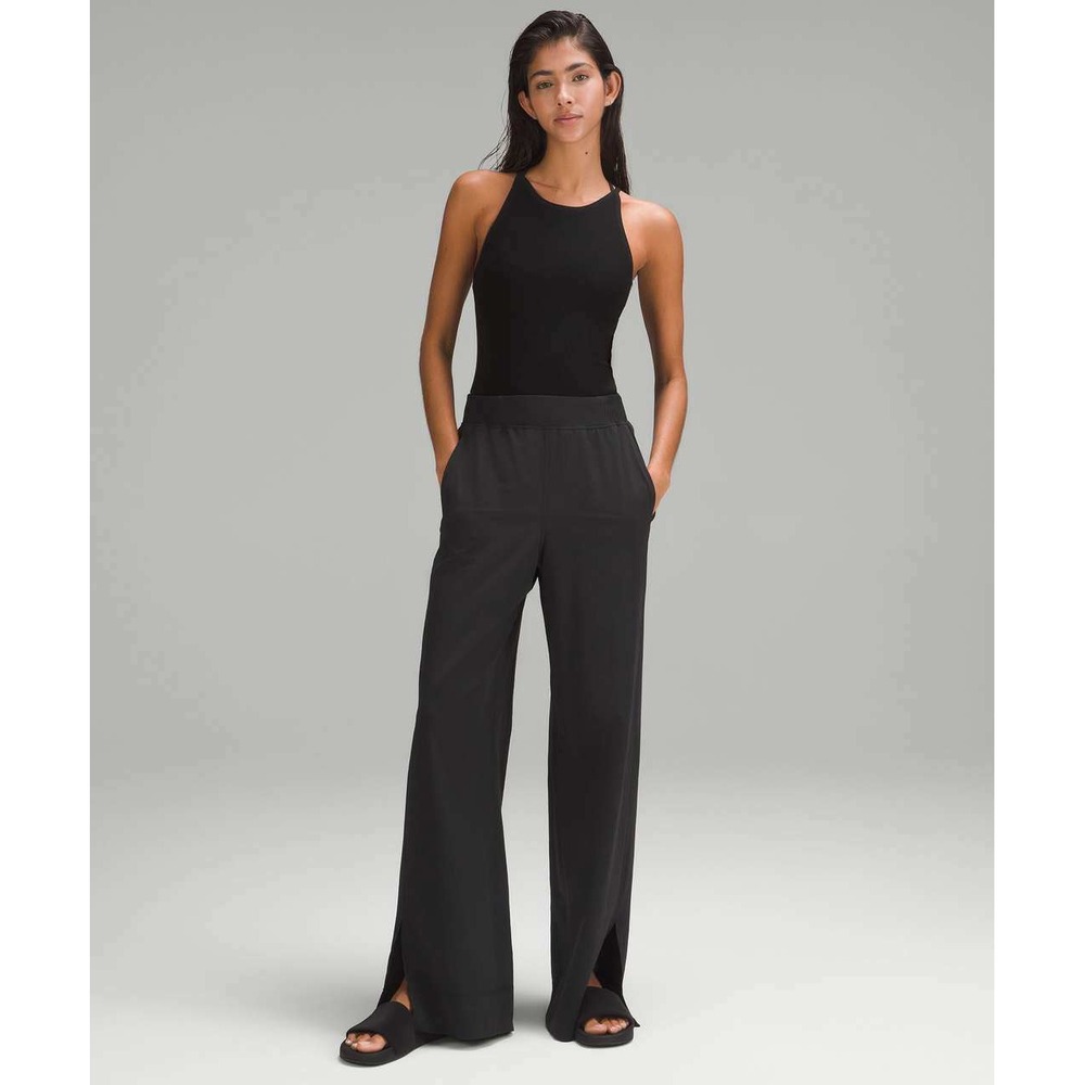 Lululemon Stretch Woven Wide-Leg High-Rise Pant Womens M Espresso Brown LW5FF3S